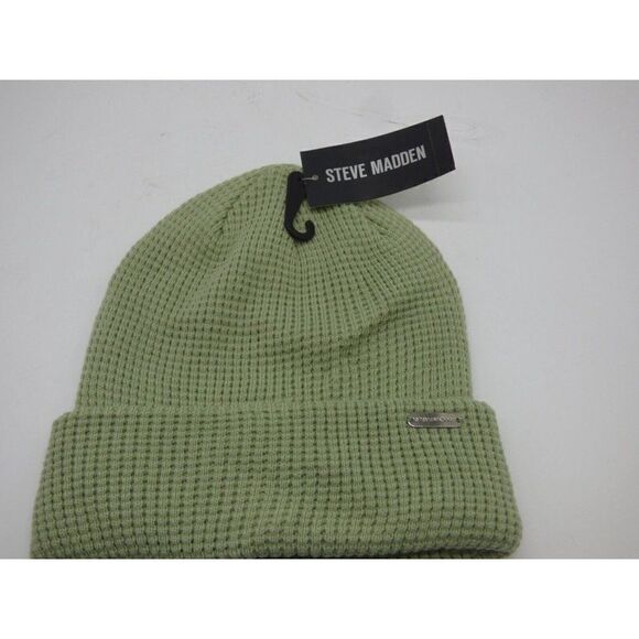 Steve Madden Waffle Beanie, OS, Mint - Picture 6 of 7